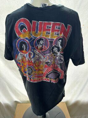 Vintage Y2K Queen Tour Of The States 2005 Merch Men's Black Shirt Large